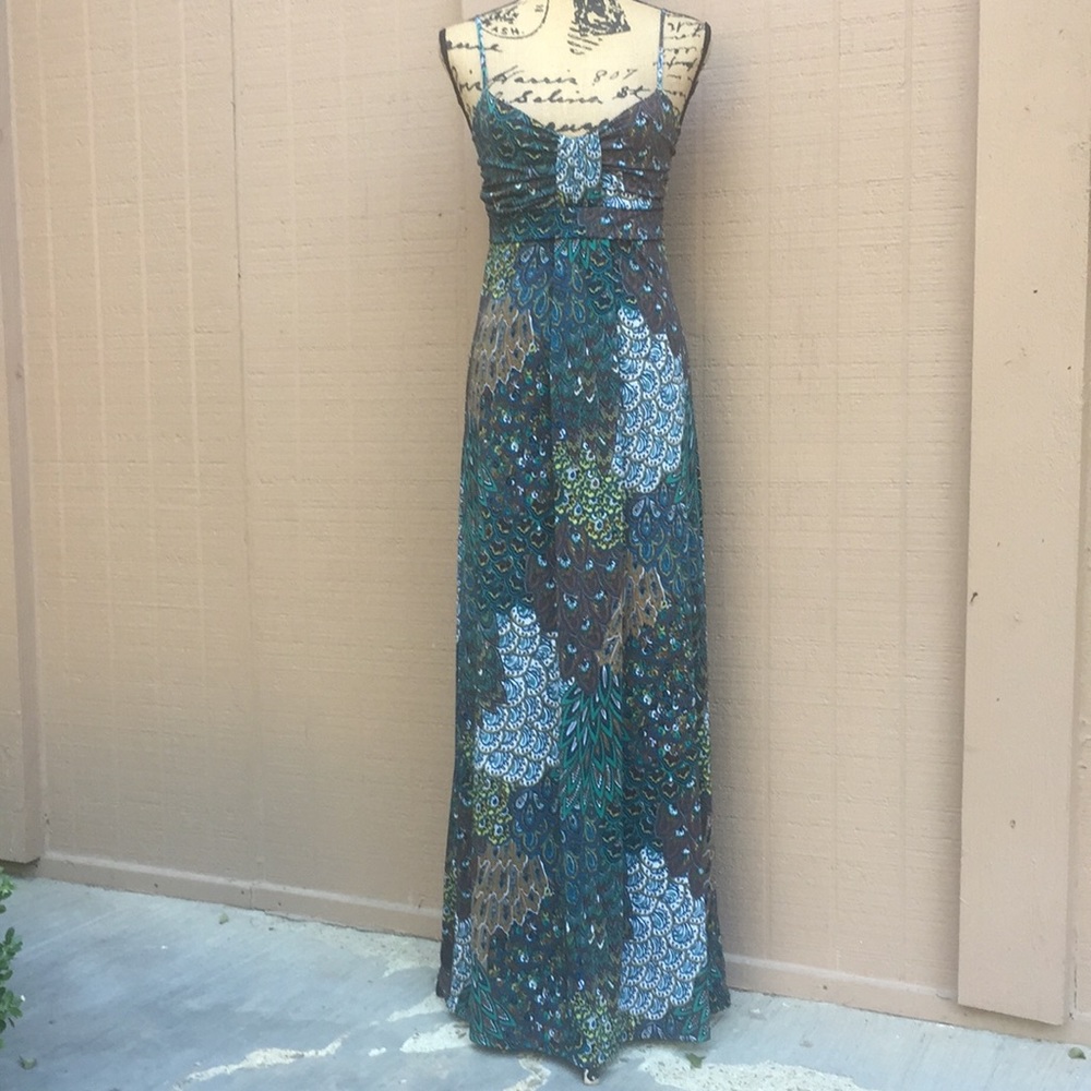 Sz M Catch My I Multicolor Paisley Maxi Dress
